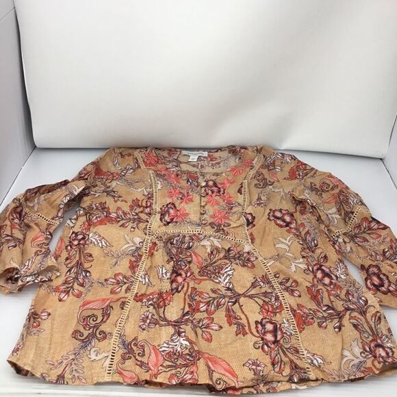 Vintage America Rayne Floral Bell Sleeve Top (A6) - Picture 6 of 6